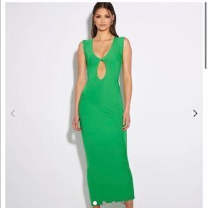 ASOS Effie Kats Keyhole Carli Dress Jungle Green NWT
